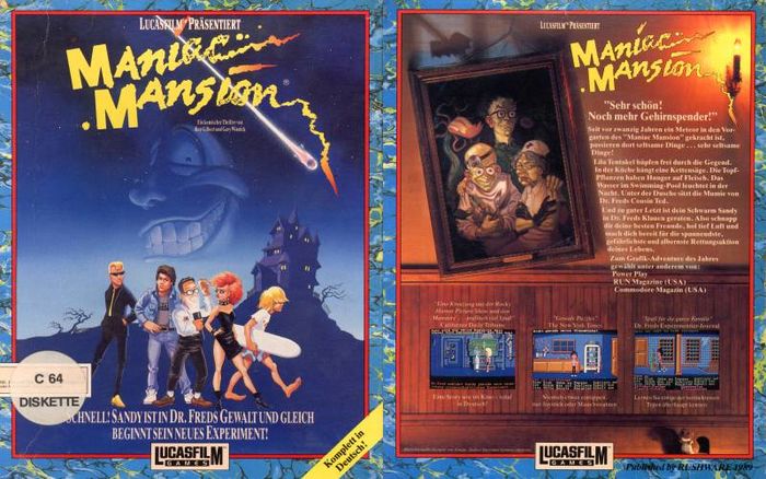 Maniac Mansion - Best Commodore 64 Games that Became Bestsellers