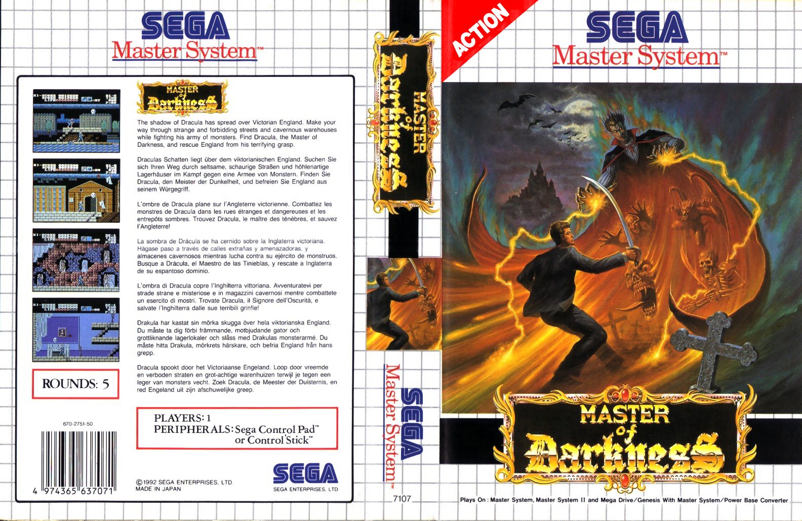 Vampire Master of Darkness - Best SEGA Master System Games